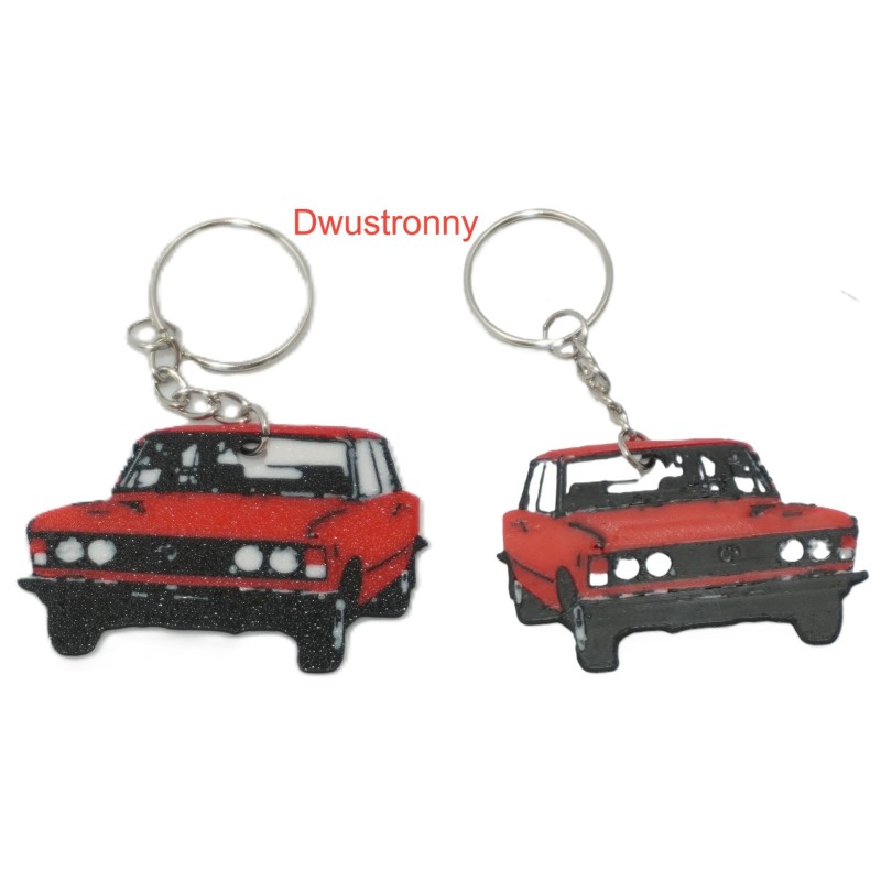 Brelok Fiat 125p czerwony