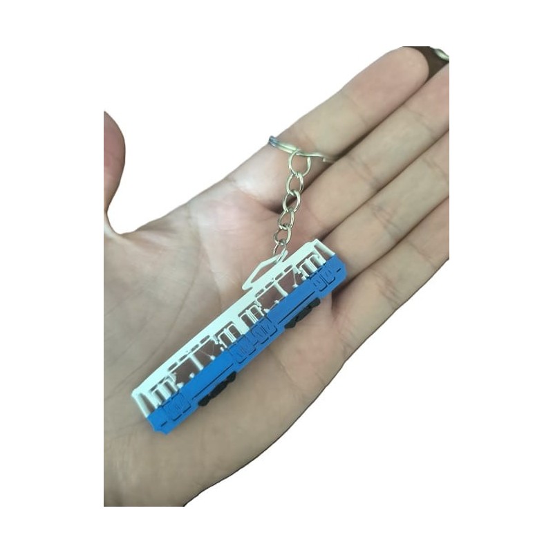 Brelok Tramwaj biało-niebieski